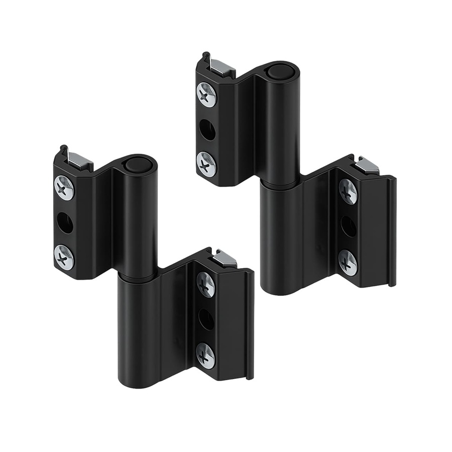 Set 2 balamale rapide Skala mici negre, usa si fereastra aluminiu, 93 mm, 45 kg