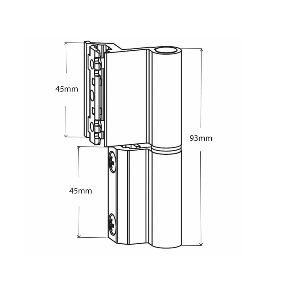 Set 2 balamale rapide Skala pentru usi si ferestre aluminiu, mici, negre, 93 mm 2