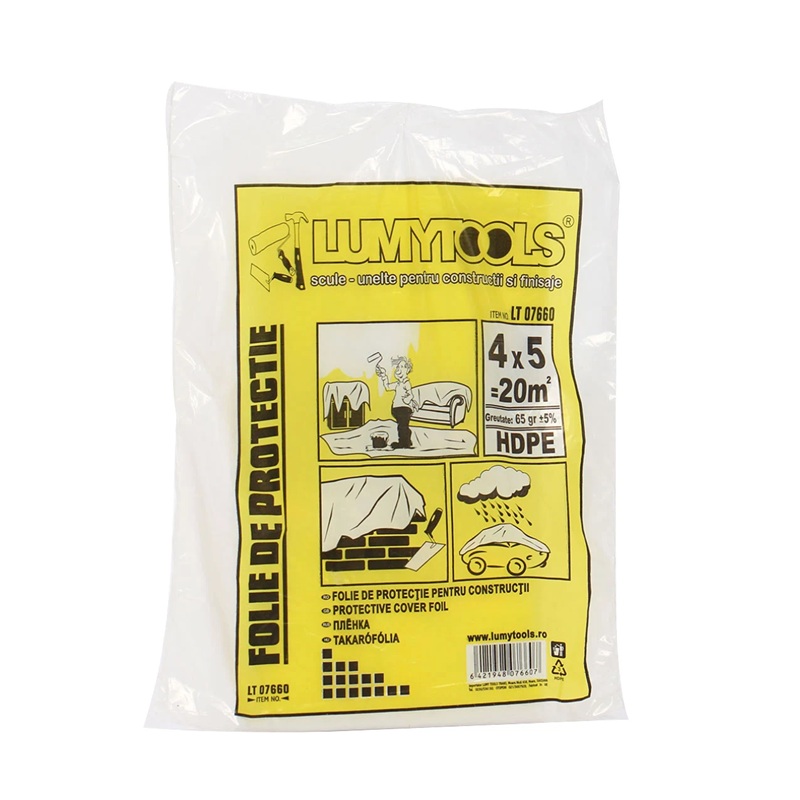 Folie de protectie mobilier, 4 x 5 m, Lumytools