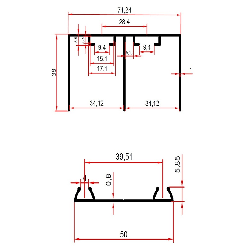 KIT sine dressing tip Berg 150, 3m, alb mat 2