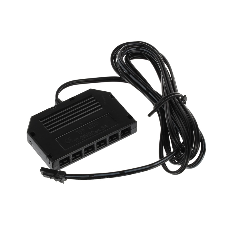 Distribuitor DC 6 ieșiri 12/24 V, 1,8 m, Riex EC91  conectori MINI