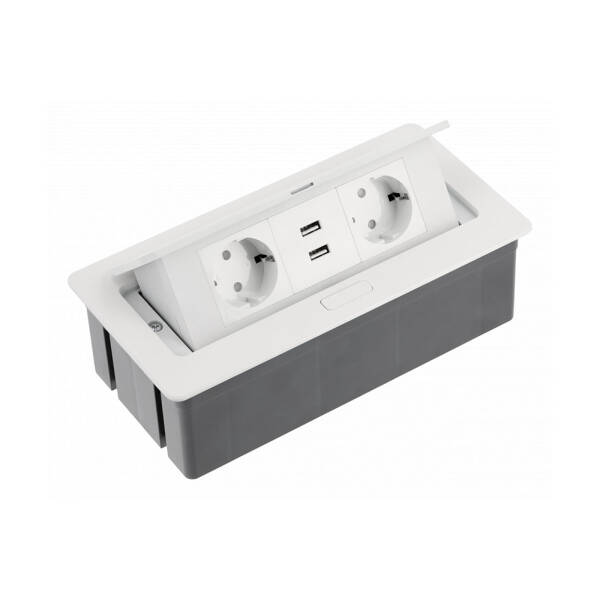 GTV Priza incorporabila SOFT, USB 2,1A, alb pentru casa si proiecte eficiente