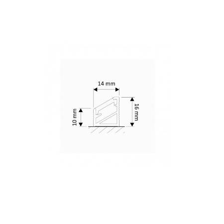 PROFIL LED TRI-LINE MINI NEGRU 2M