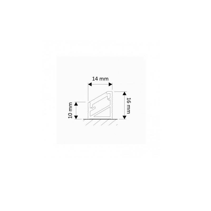 Profil banda LED, TRI-LINE MINI, finisaj aluminiu, 2 metri pentru casa si proiecte eficiente