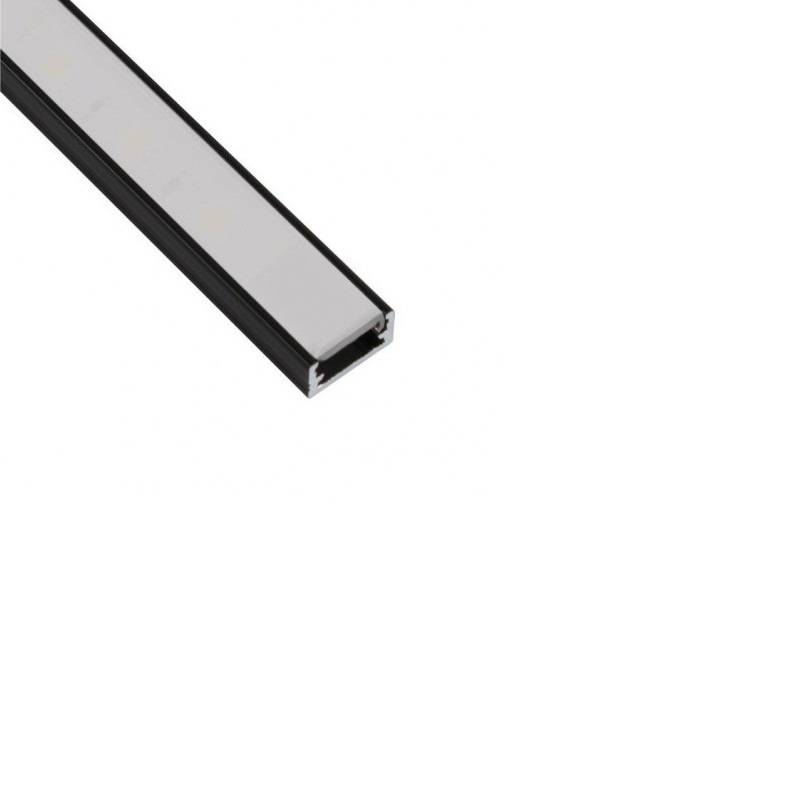 Profil banda LED, LINE MINI, difuzor opac, finisaj negru, 2 metri pentru casa si proiecte eficiente