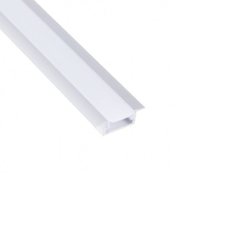 Profil banda LED, INLINE MINI XL, cu masca, finisaj alb, 2 metri