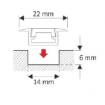 PROFIL LED INLINE MINI XL CU MASCA ALB 2M 2