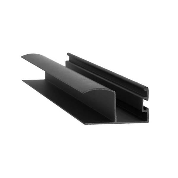 Profil maner pentru dressing, model Y, canal pentru perie, finisaj negru, 2.5 metri