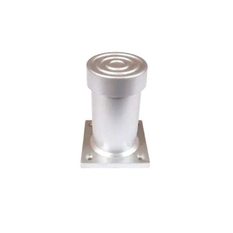 Picior mobilier rotund SEDEF, plastic, H100, finisaj aluminiu pentru casa si proiecte eficiente