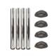 Picior masa rotund, inaltime 710 mm, eco, finisaj crom, set 4 bucati