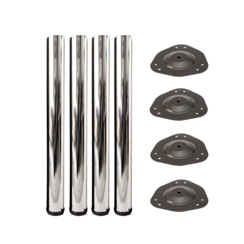 Picior masa rotund, inaltime 710 mm, eco, finisaj crom, set 4 bucati