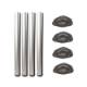 Picior masa rotund, inaltime 710 mm, eco, finisaj aluminiu, set 4 bucati