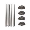 Picior masa rotund, inaltime 710 mm, eco, finisaj aluminiu, set 4 bucati