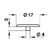 Capac demontabil Minifix Alb 100 bucati (2)