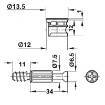Demontabil Minifix cu cama set 10 bucati (2)