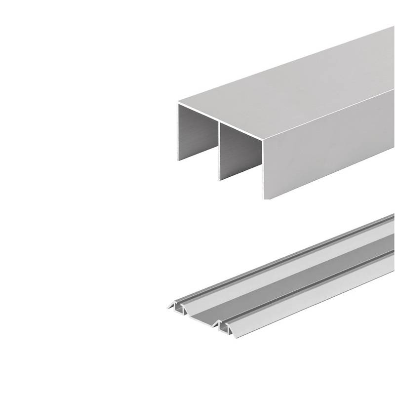 KIT sine pentru dressing, dubla, Adoor, finisaj aluminiu, 2 metri, Hafele