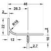 Profil maner vertical Gola alb mat tip J 2.7 m (2)